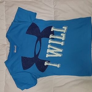Under Armour blue tee kids 4